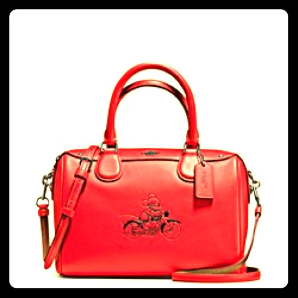 COPY - Coachxdisney mickey satchel in red